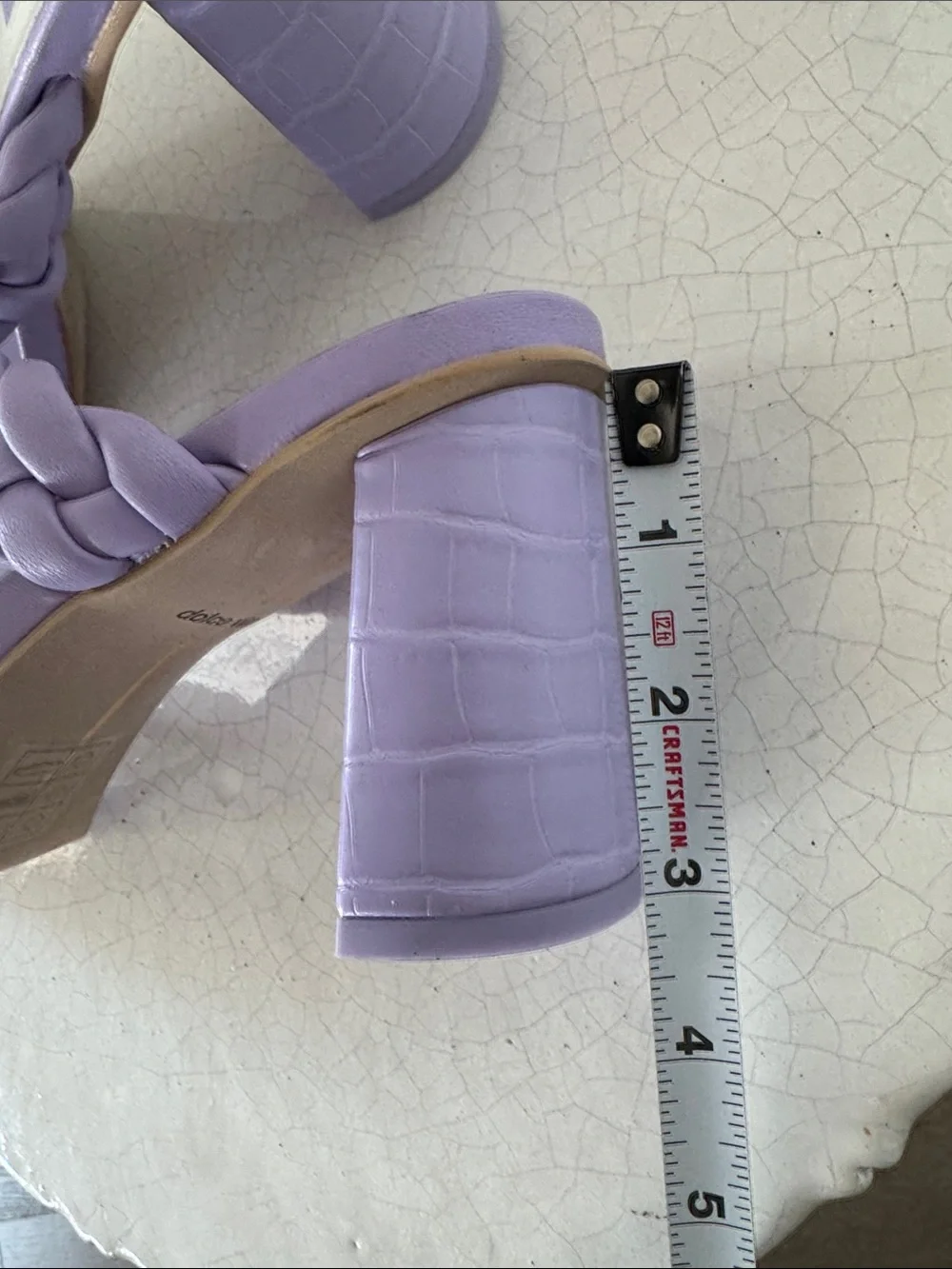 Dolce Vita Lilac/Lavender Braided Block Heel Sandals Square Open Toe Size 8 NWOB